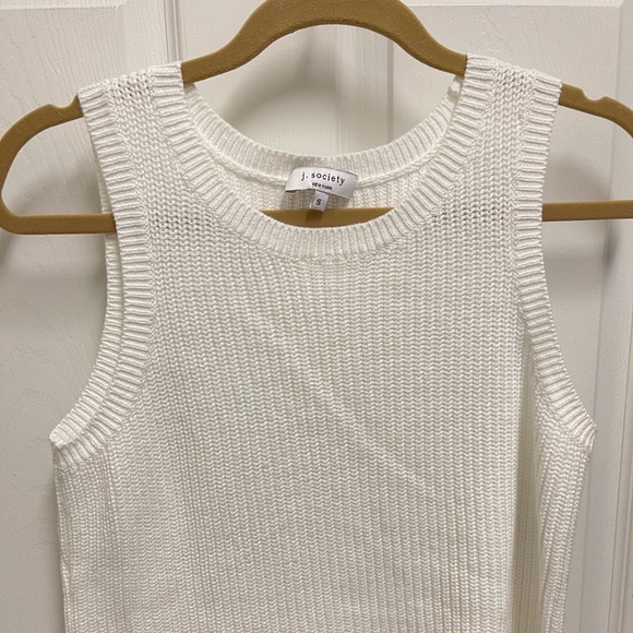 J. Society White Knit Tank Top - Picture 2 of 11